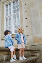 Knitted heart Cardigan - Sky Blue