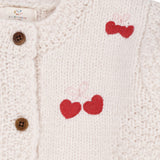 Lambwool Cardigan W. Bow - Cream