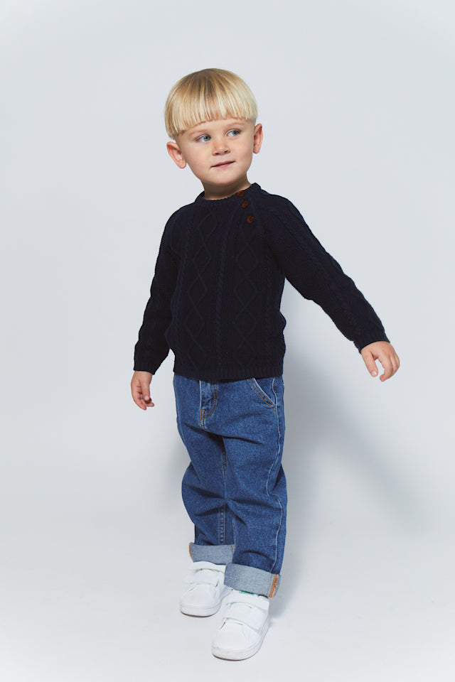 Organic Junior Jeans - Regular Fit - Indigo Blue Washed