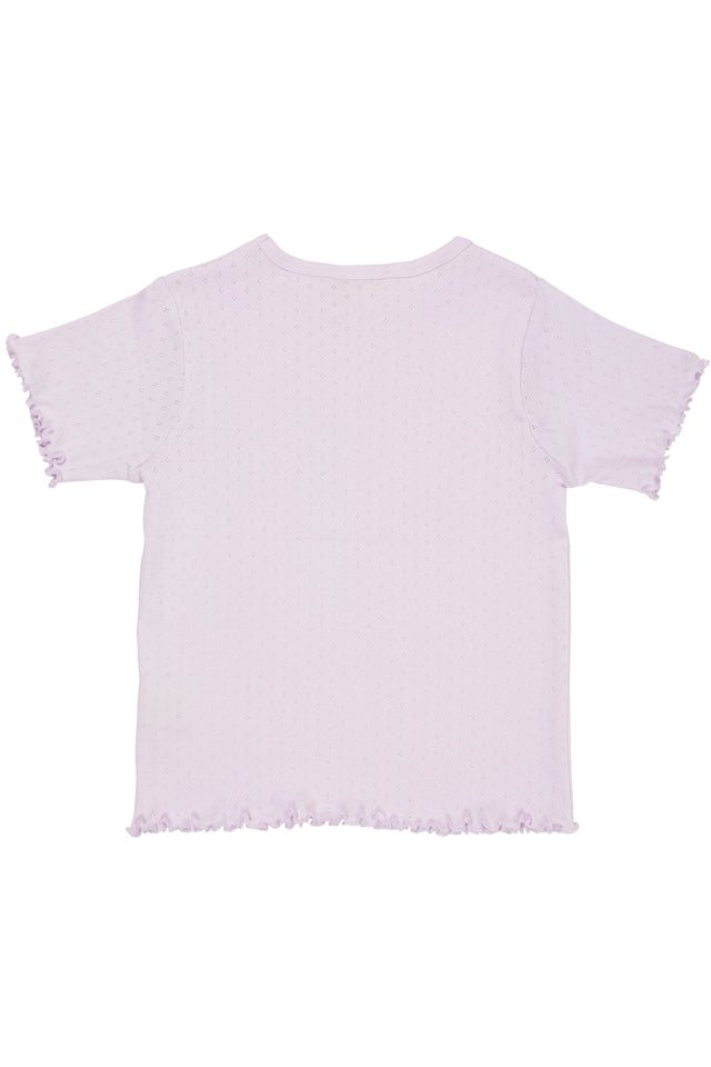 Summer pointelle t-shirt - lavender