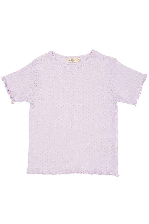 Summer pointelle t-shirt - lavender