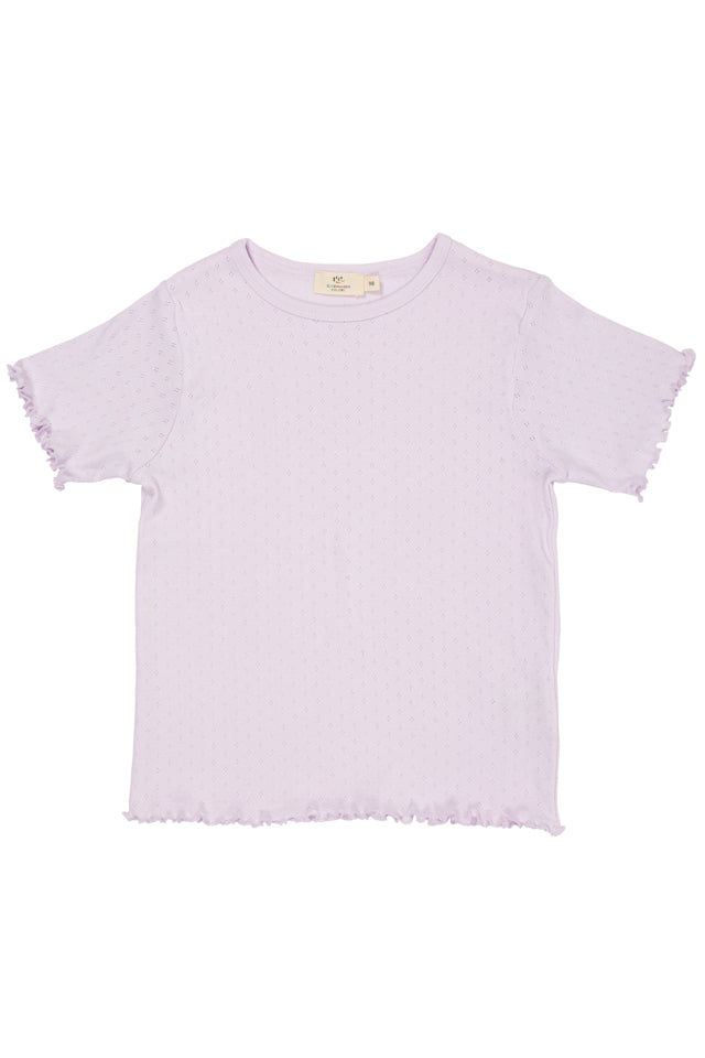 Summer pointelle t-shirt - lavender